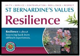 St Bernardine's value Resilience
